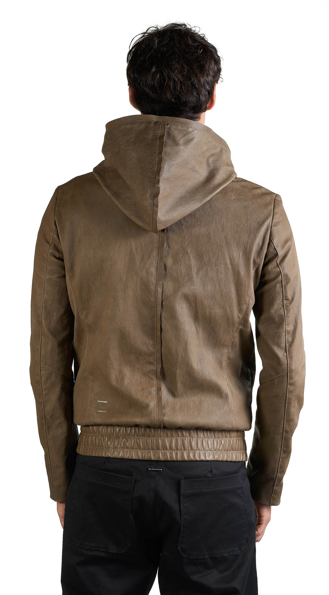 DANIELE BASTA LEATHER AND SILVER JACKET